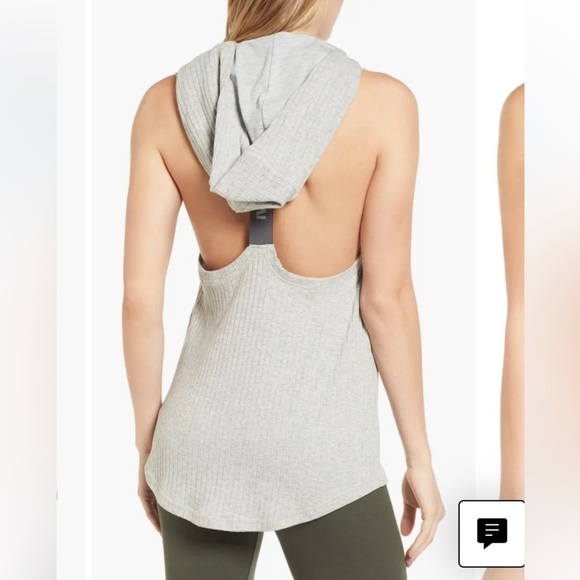 Ivy Park Ribbed Hooded Tank Racerback Branded Sz XS - Picture 4 of 11